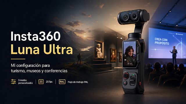 Mi configuración de la Insta360 Luna Ultra para turismo, museos y conferencias